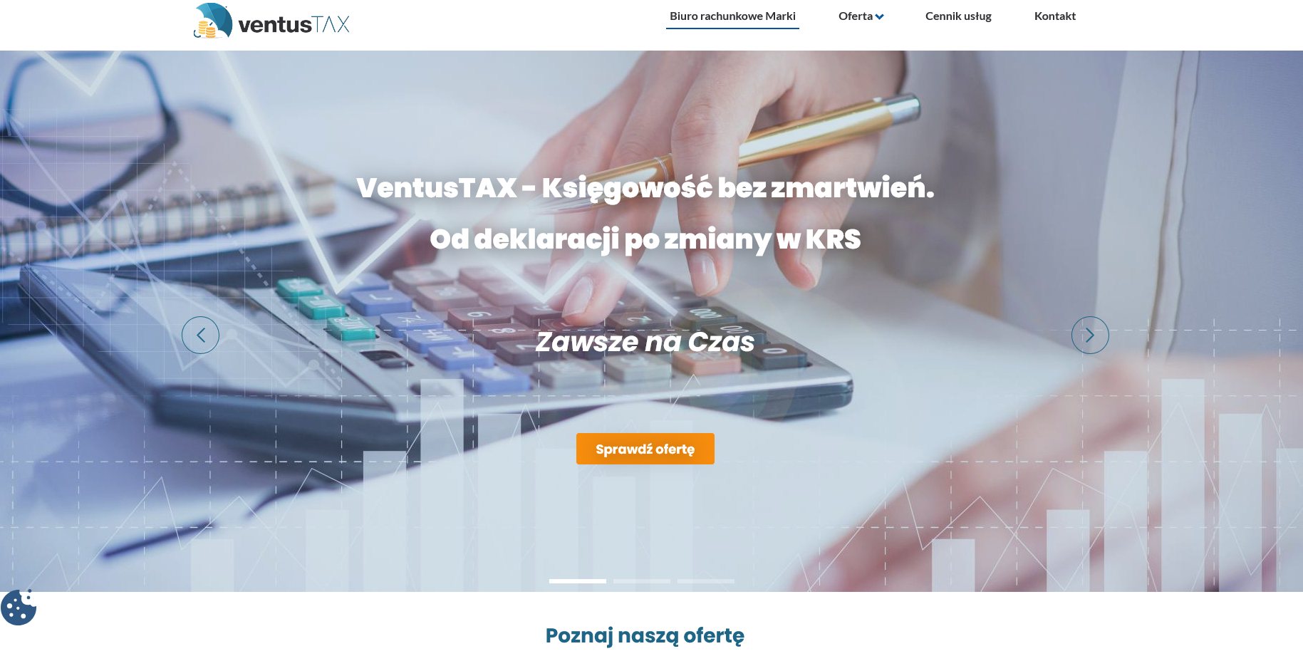 Biuro rachunkowe Marki - VentusTAX (strona internetowa)